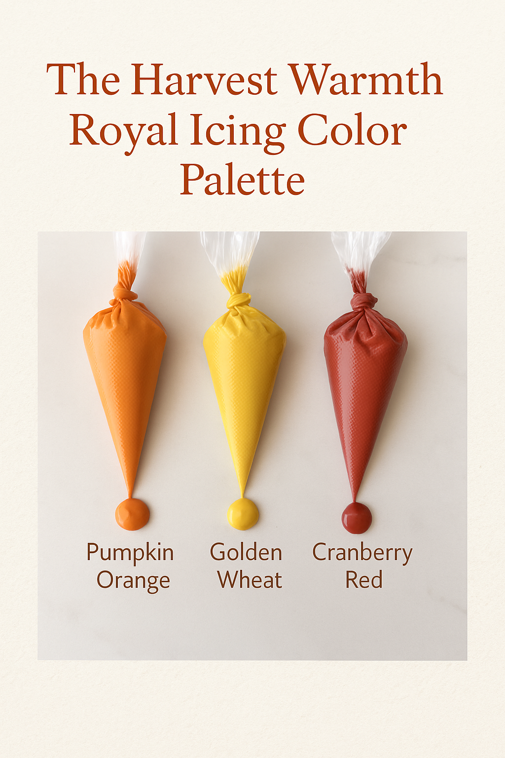 Harvest Warmth: A Royal Icing Color Palette for Fall
