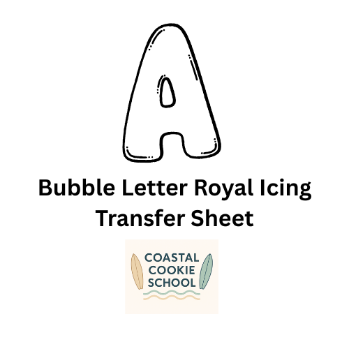 🫧Bubble Letter Royal Icing Transfer Sheet (A-Z)
