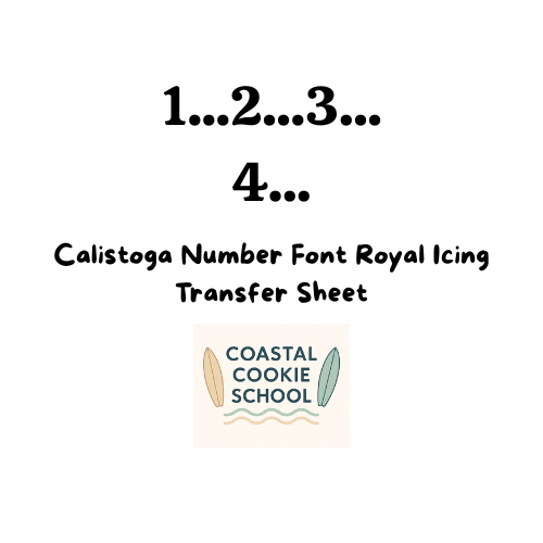 Calistoga Numbers – Royal Icing Transfer Sheet