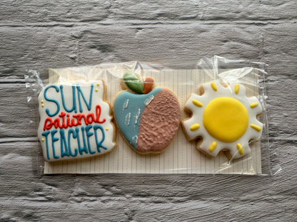 Sun-sational Teacher Mini cookie Gift Set – 3 Cookie (Pre-Order)