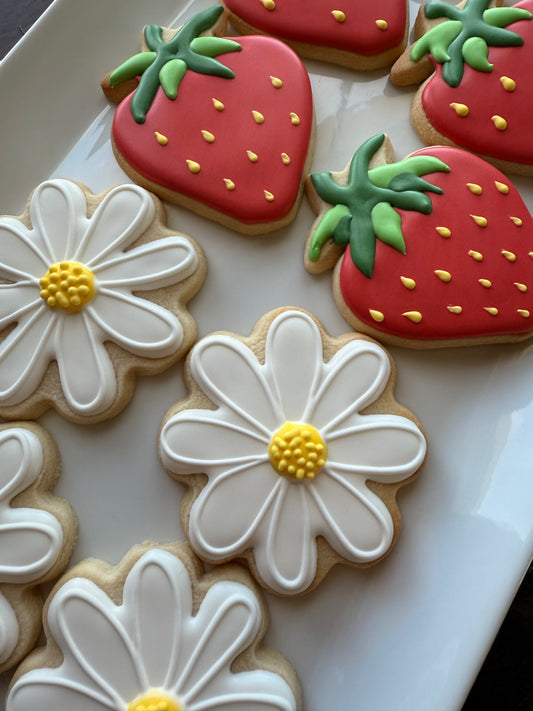 🍓Coastal Strawberry Patch - Beginner Cookie Class