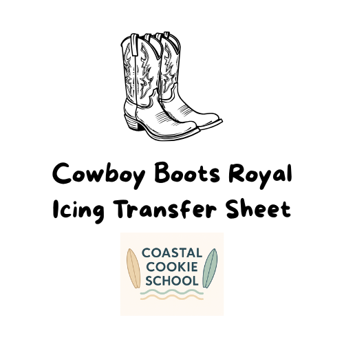 🤠 Cowboy Boots Royal Icing Transfer Sheet