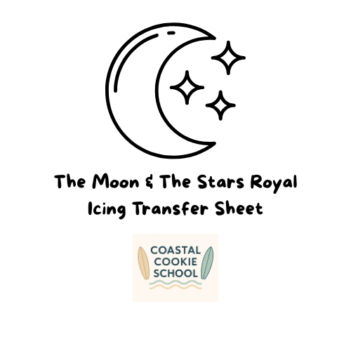 🌙 Moon and the Stars Royal Icing Transfer Sheet